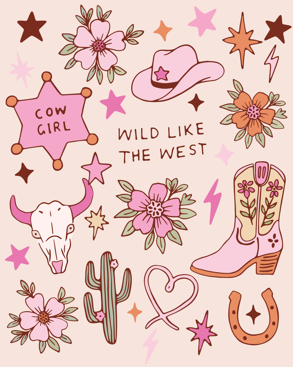 Wall Pops - Wild Like the West (Girls)